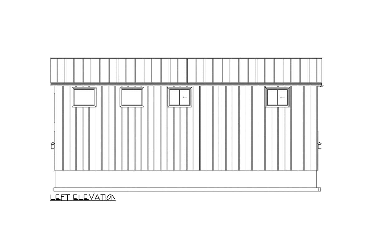 Plan 61447UT: 1253 Sq Ft 2-Bed Barndominium-Style House Plan with 1920 Sq Ft of Parking - Image #15 - Barndominium, Country, Craftsman, Rustic