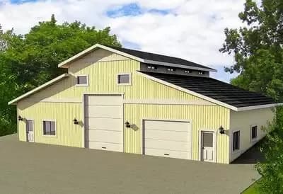 RV Garage Plan with Workshop