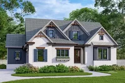 2884 Square Foot Modern Farmhouse with Main Floor Flex Room and Upstairs Bonus Expansion