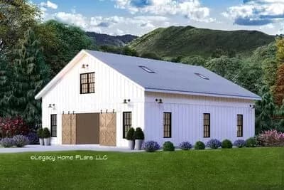 Barn-Like Studio with Loft and 752 Square Feet of Garage Space