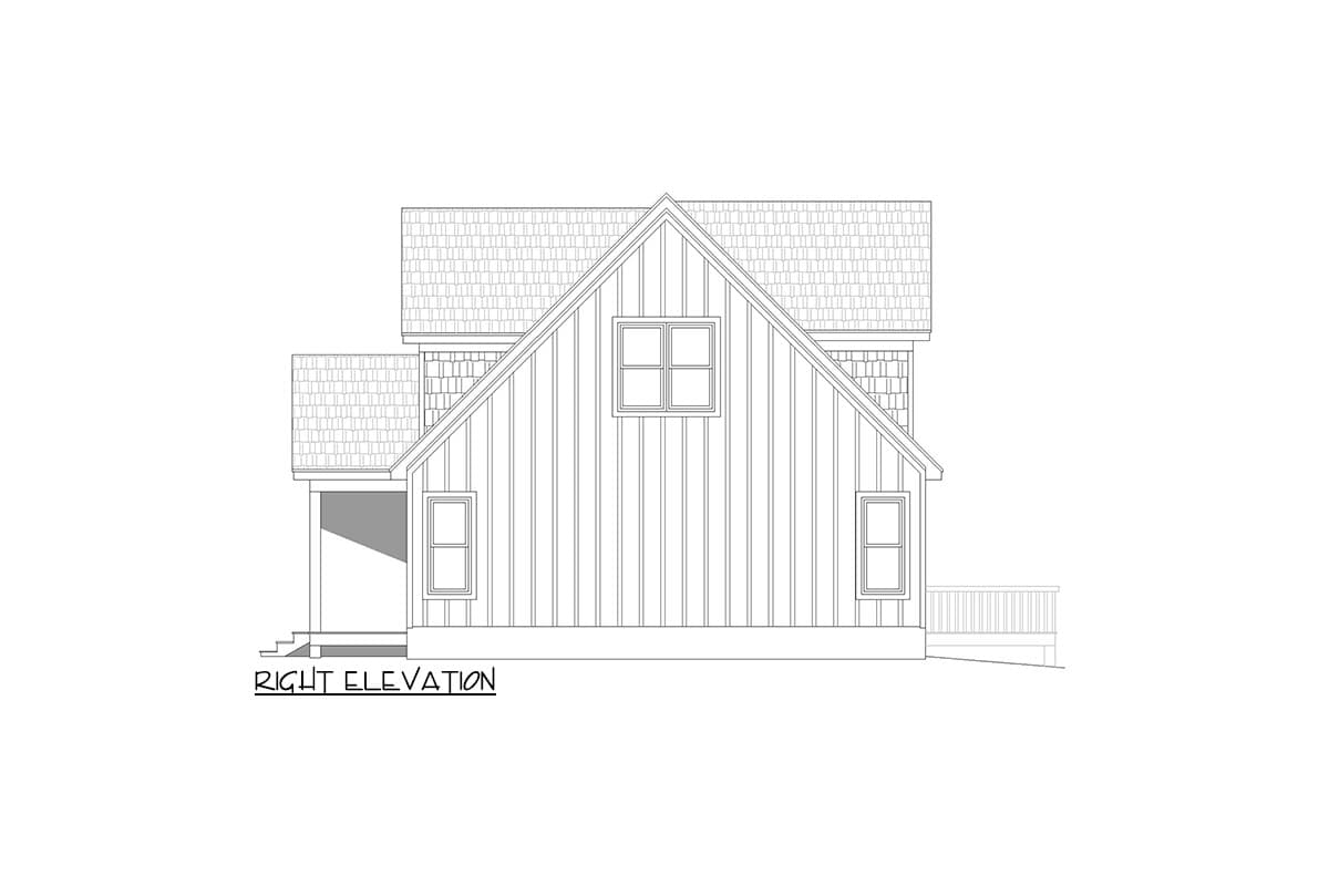 Plan 680161VR: Lake House Plan with Unfinished Basement and 2-Story Family Room - Image #5 - Country, Craftsman, Mountain, Rustic