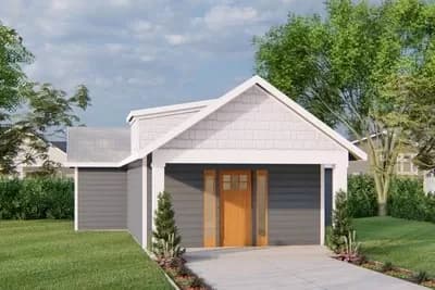 832 Square Foot 2 Bed Contemporary Cottage