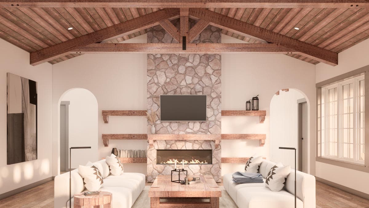 Plan 330012WLE: 3-Bed Modern Craftsman House Plan with Private Primary Suite and Home Office - 2933 Sq Ft - Image #6 - Country, Craftsman, Hill Country, Ranch