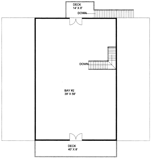 Plan 35346GH: Barndo-Style RV Garage with 4320 Square Feet of Parking Space - Floor Plan - 2nd Floor - Barndominium, Country, Rustic