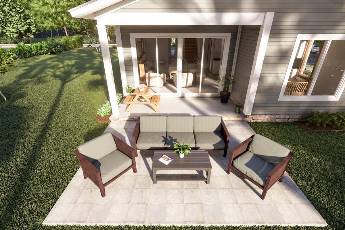 Plan 52323WM: 1780 Square Foot Contemporary Cottage with 6-Foot-Deep Back Porch - Image #6 - Contemporary, Cottage, Modern