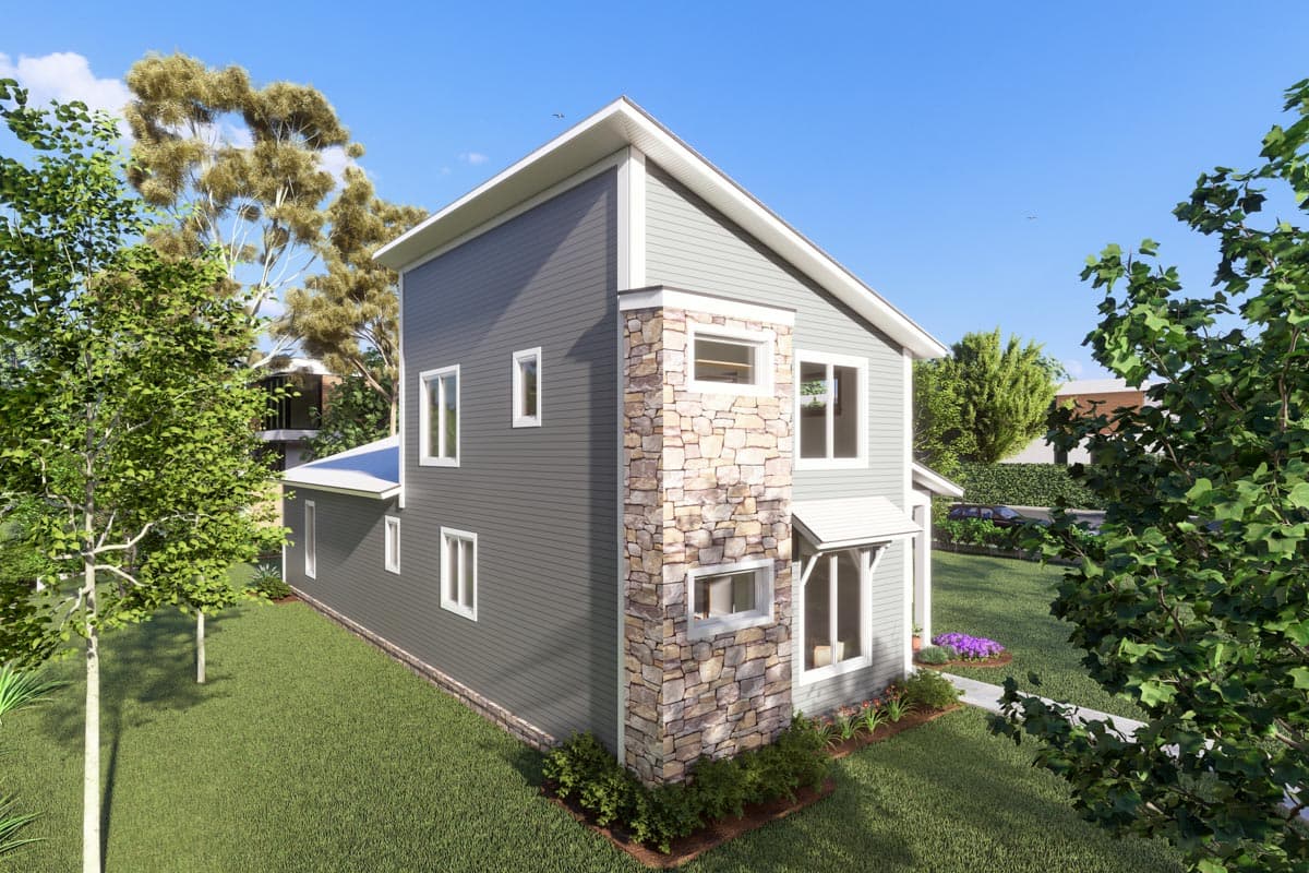 Plan 52323WM: 1780 Square Foot Contemporary Cottage with 6-Foot-Deep Back Porch - Image #7 - Contemporary, Cottage, Modern