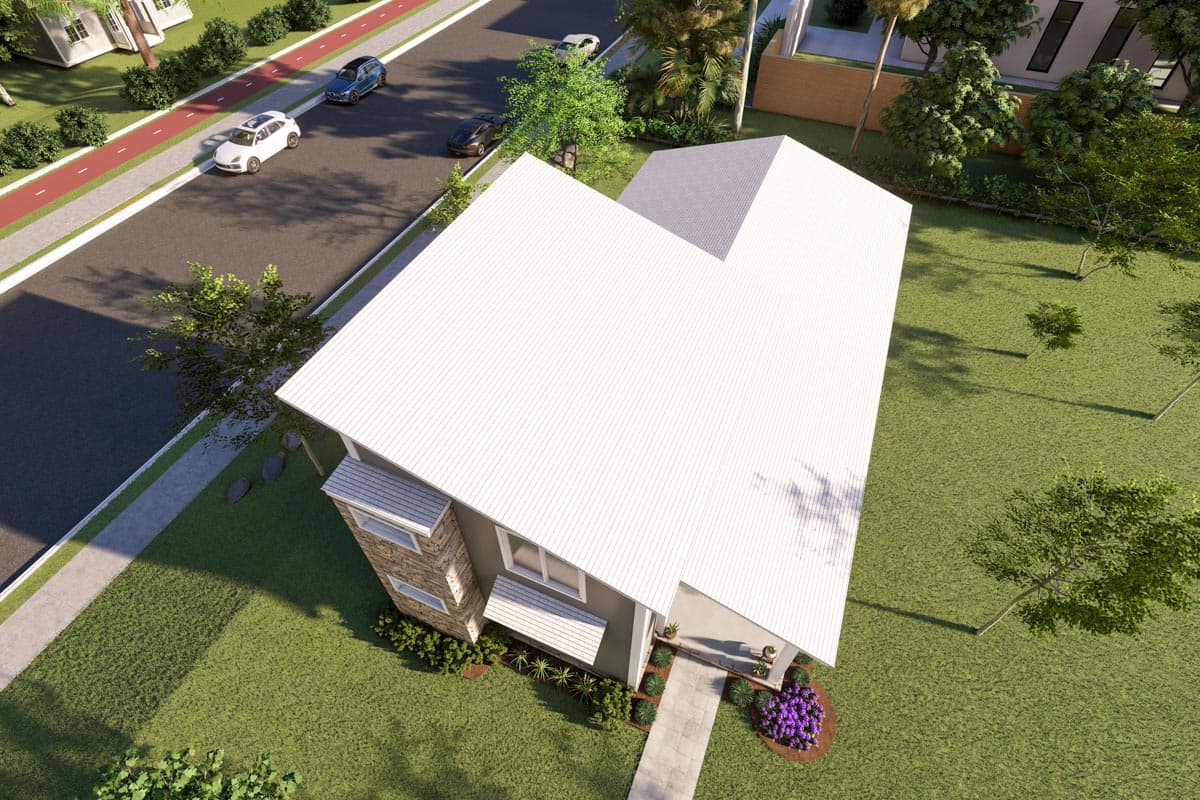 Plan 52323WM: 1780 Square Foot Contemporary Cottage with 6-Foot-Deep Back Porch - Image #8 - Contemporary, Cottage, Modern