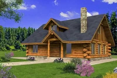 Rustic Log House Plan