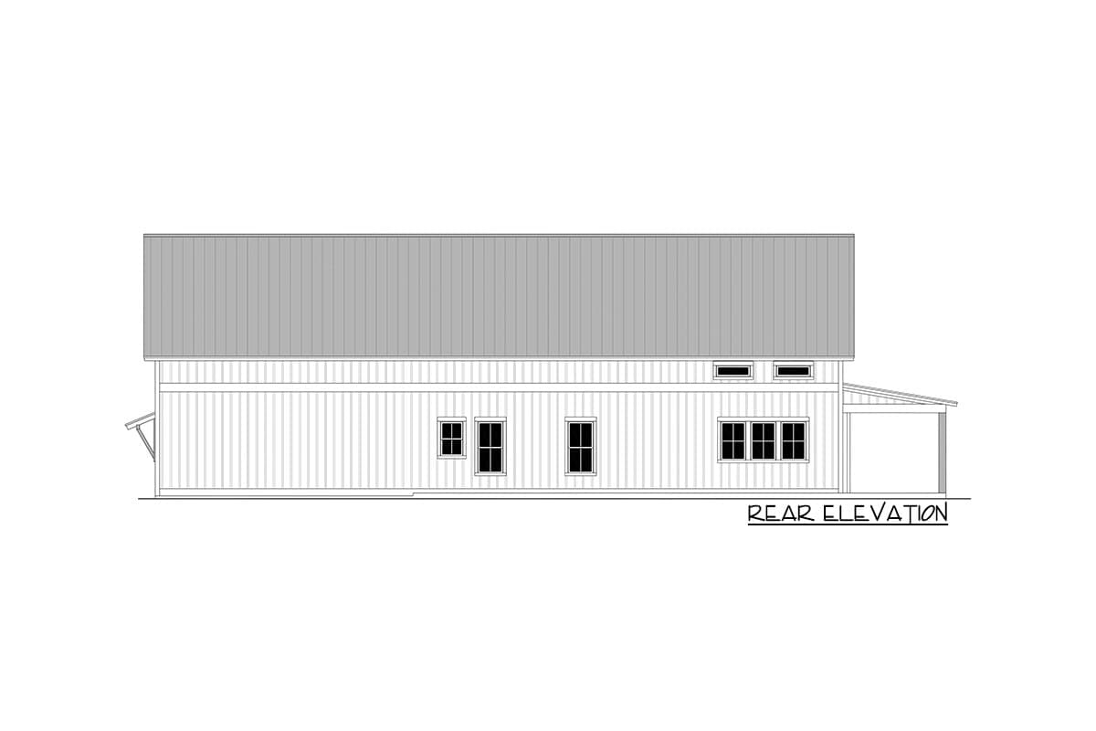 Plan 51942HZ: 3-Bed Barndominium-Style Farmhouse with Wrap Around Porch - 2000 Sq Ft - Image #22 - Barndominium, Country