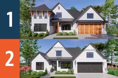 HomeBuilder's ProSpec Pack: 2 Versatile House Plans for Subdivisions & Developments