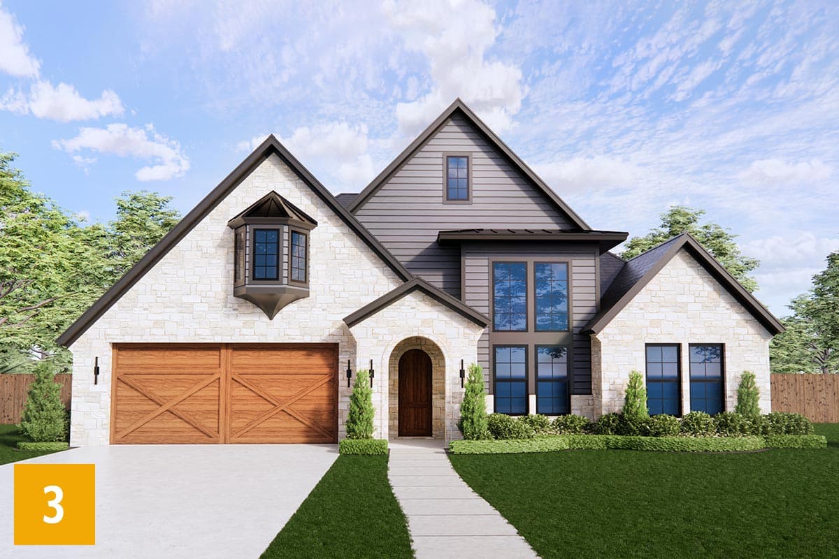 Plan 819002JSSB: HomeBuilder's ProSpec Pack: 3 Versatile House Plans for Subdivisions & Developments - Image #10 - Contemporary, Craftsman, European, New American, Transitional