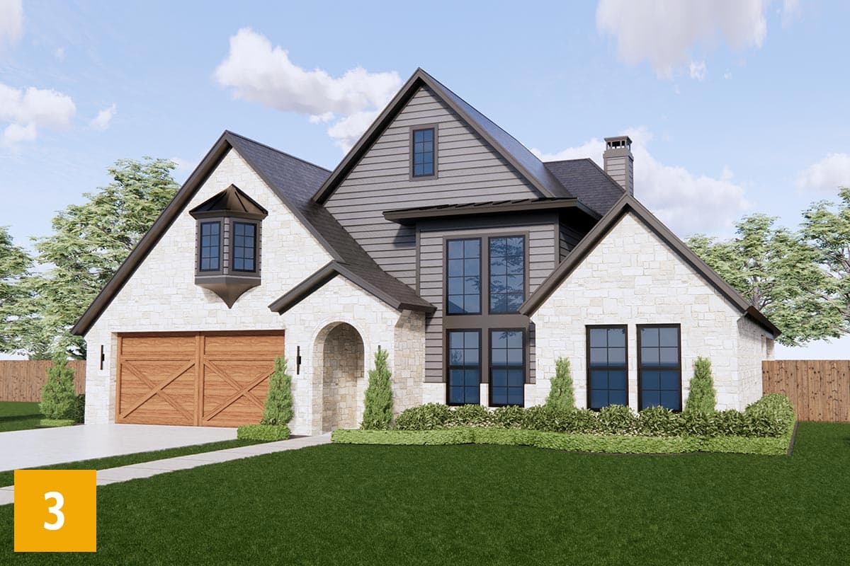 Plan 819002JSSB: HomeBuilder's ProSpec Pack: 3 Versatile House Plans for Subdivisions & Developments - Image #13 - Contemporary, Craftsman, European, New American, Transitional