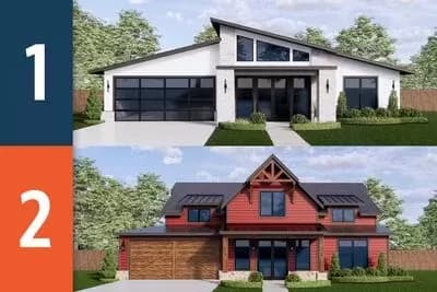HomeBuilder's ProSpec Pack: 2 Versatile House Plans for Subdivisions & Developments
