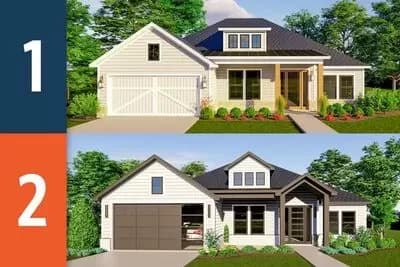 HomeBuilder's ProSpec Pack: 2 Versatile House Plans for Subdivisions & Developments