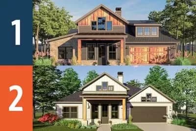 HomeBuilder's ProSpec Pack: 2 Versatile House Plans for Subdivisions & Developments