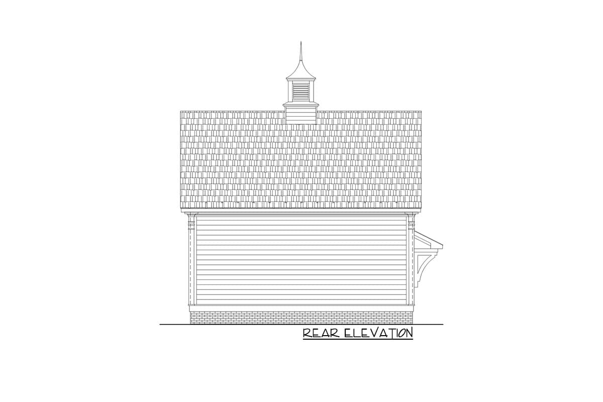 Plan 550011LAN: 728 Square Foot Detached 2-Car Garage with Full-Height Storage Above - Image #4 - Traditional
