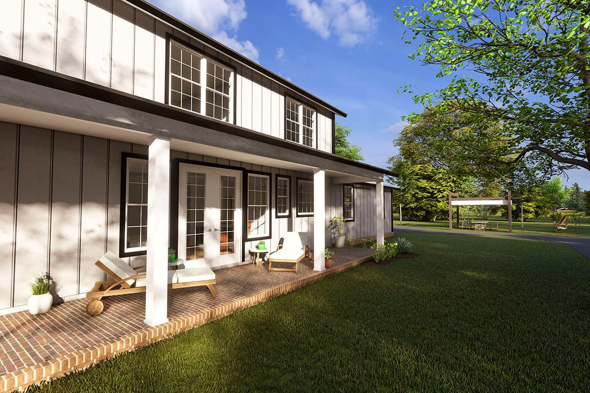 Plan 52324WM: 4 Bed Barndominium-Style House Plan with Wrap-Around Porch and Game Room - 2761 Sq Ft - Image #9 - Barndominium, Country, Craftsman, Rustic