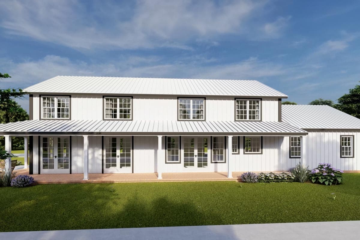 Plan 52324WM: 4 Bed Barndominium-Style House Plan with Wrap-Around Porch and Game Room - 2761 Sq Ft - Image #17 - Barndominium, Country, Craftsman, Rustic