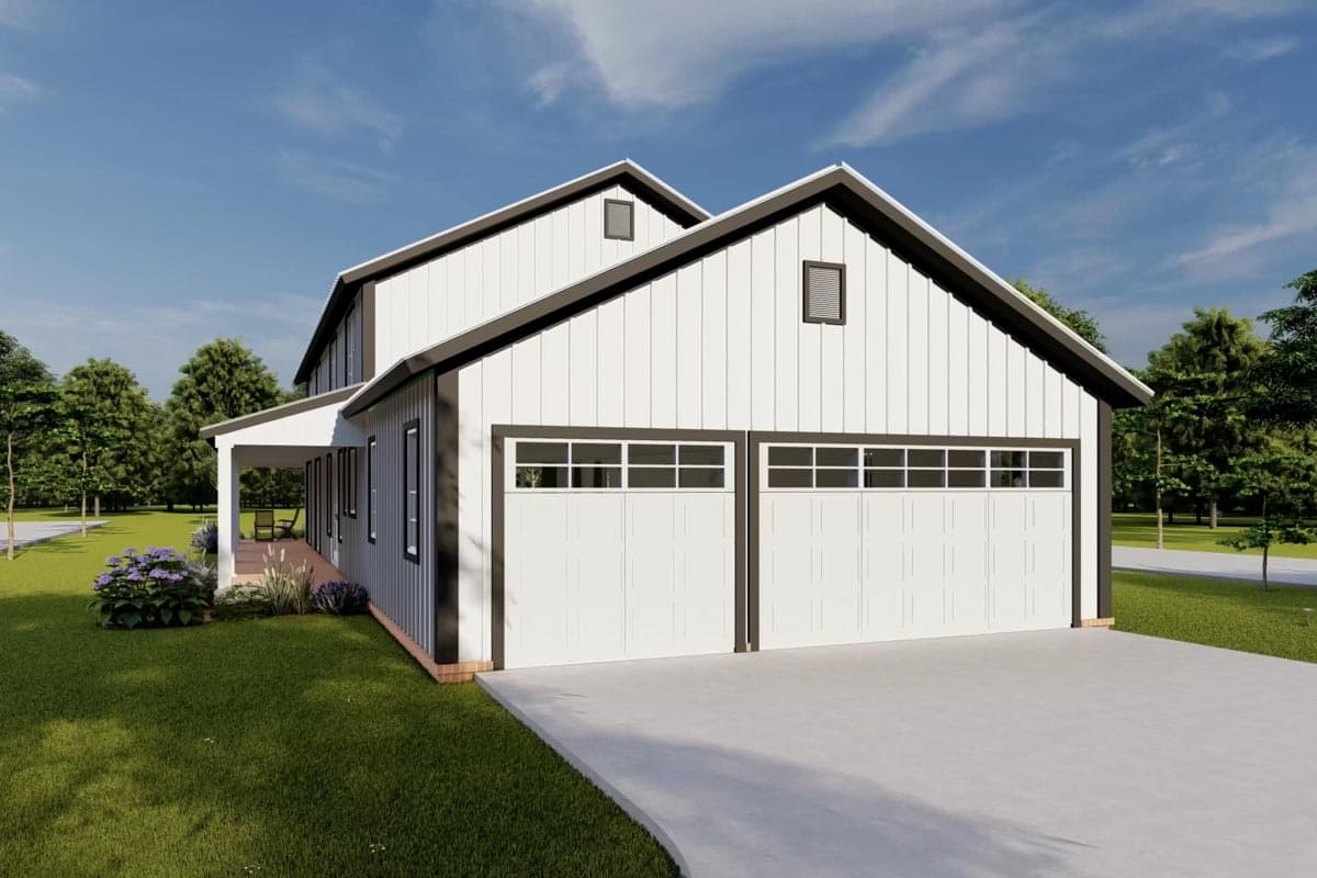 Plan 52324WM: 4 Bed Barndominium-Style House Plan with Wrap-Around Porch and Game Room - 2761 Sq Ft - Image #18 - Barndominium, Country, Craftsman, Rustic