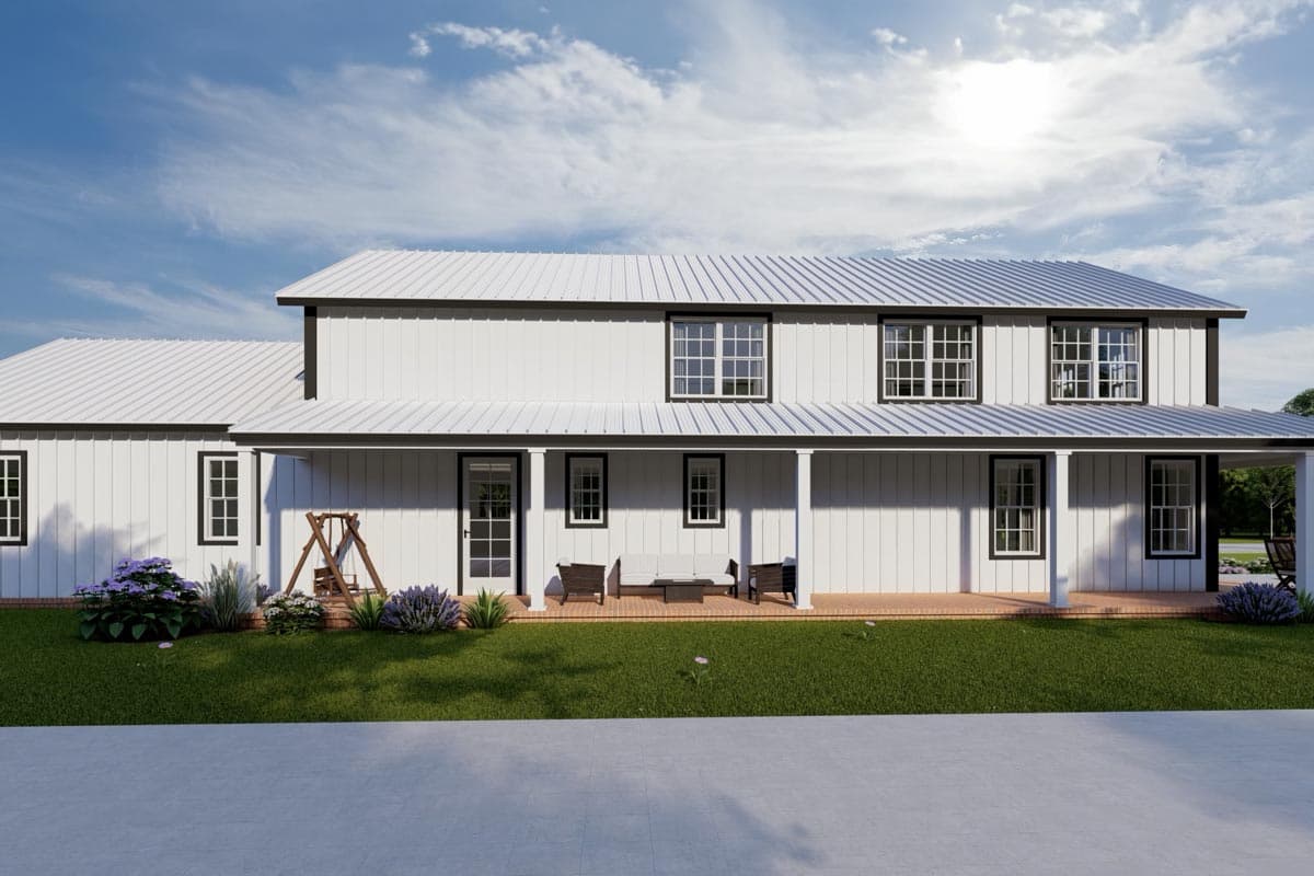 Plan 52324WM: 4 Bed Barndominium-Style House Plan with Wrap-Around Porch and Game Room - 2761 Sq Ft - Image #21 - Barndominium, Country, Craftsman, Rustic