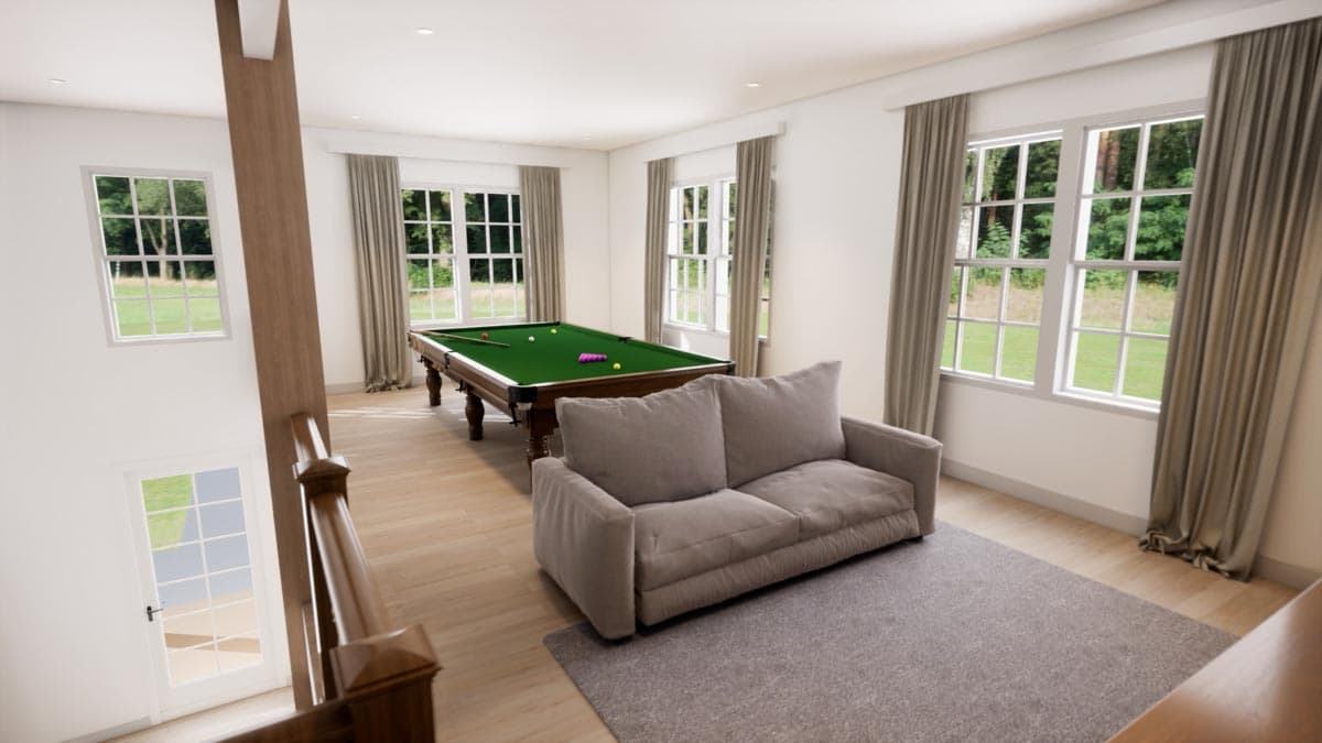 Plan 52324WM: 4 Bed Barndominium-Style House Plan with Wrap-Around Porch and Game Room - 2761 Sq Ft - Image #34 - Barndominium, Country, Craftsman, Rustic