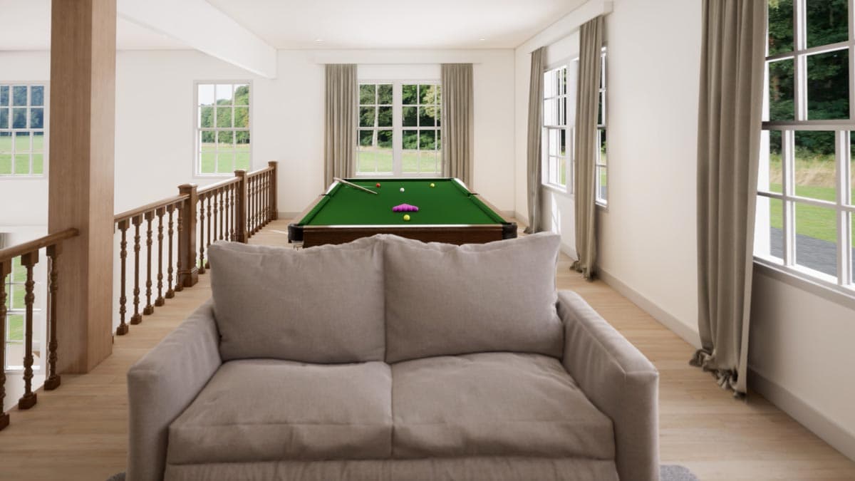 Plan 52324WM: 4 Bed Barndominium-Style House Plan with Wrap-Around Porch and Game Room - 2761 Sq Ft - Image #35 - Barndominium, Country, Craftsman, Rustic