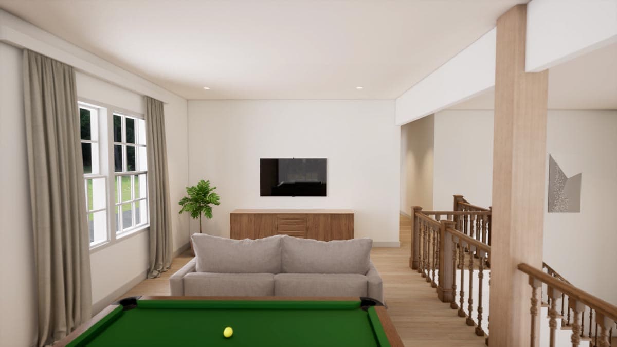 Plan 52324WM: 4 Bed Barndominium-Style House Plan with Wrap-Around Porch and Game Room - 2761 Sq Ft - Image #36 - Barndominium, Country, Craftsman, Rustic