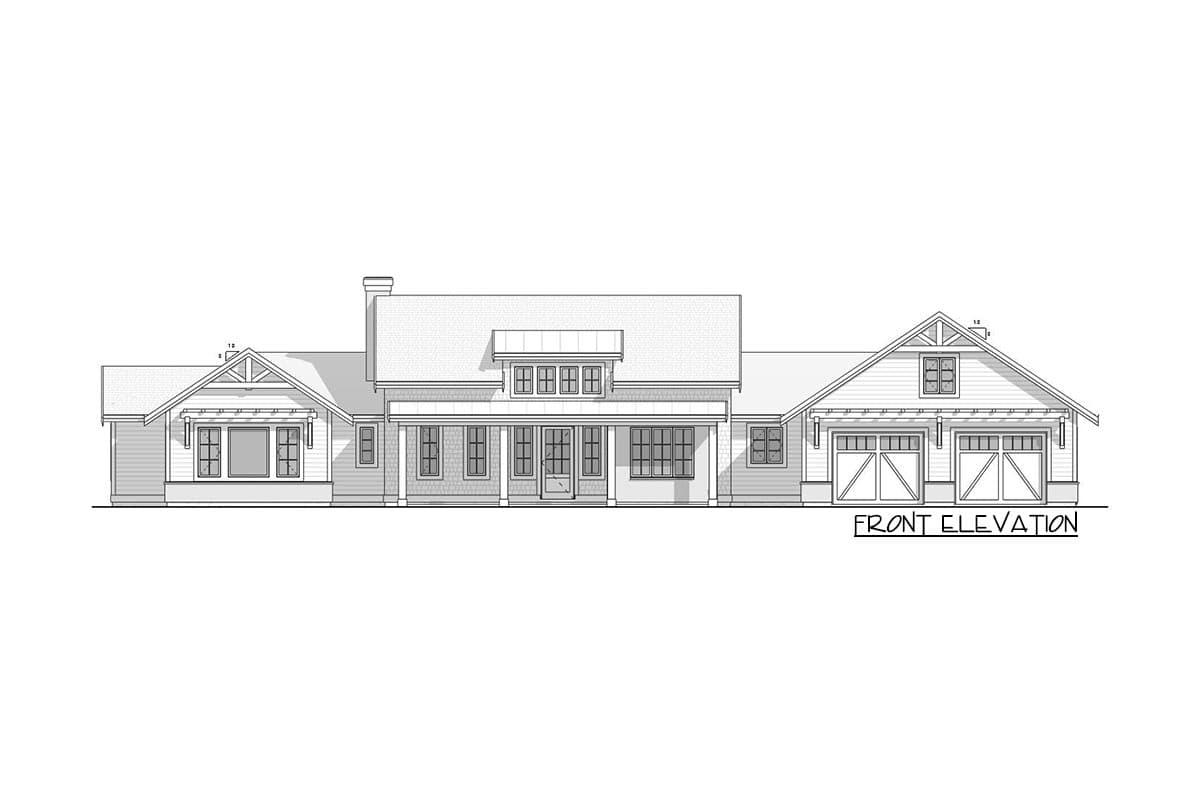 Plan 770512JME: 3-Bed Mountain Ranch Plan with Multiple Gathering Spaces - Image #15 - Country, Craftsman, Farmhouse, Modern Farmhouse, Mountain, New American, Ranch