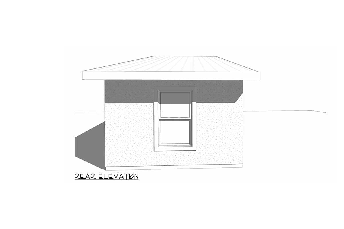 Plan 910087WHD: 12-Foot-Wide 432 Square Foot ADU - Image #5 - Contemporary, Mid Century Modern