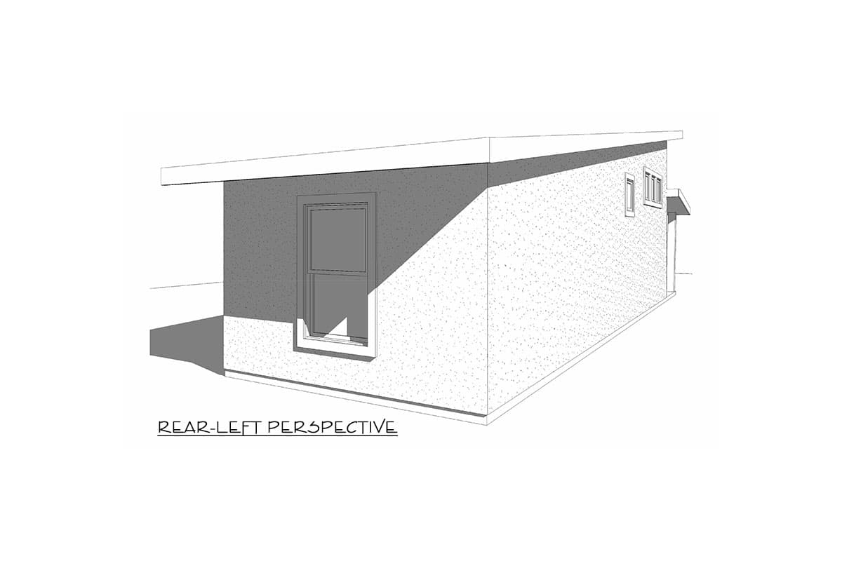 Plan 910087WHD: 12-Foot-Wide 432 Square Foot ADU - Image #6 - Contemporary, Mid Century Modern