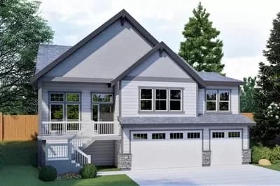 Northwest Craftsman Plan with Vaulted Great Room and Master Bedroom
