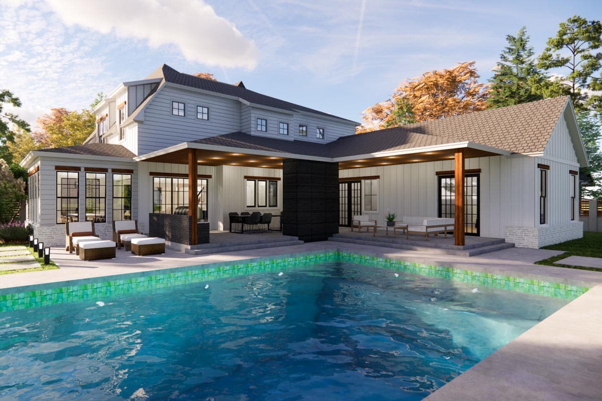 Plan 421530CHD: 4-Bed Transitional Home Plan Just Under 4,000 Square Feet  - Image #7 - European, New American, Transitional