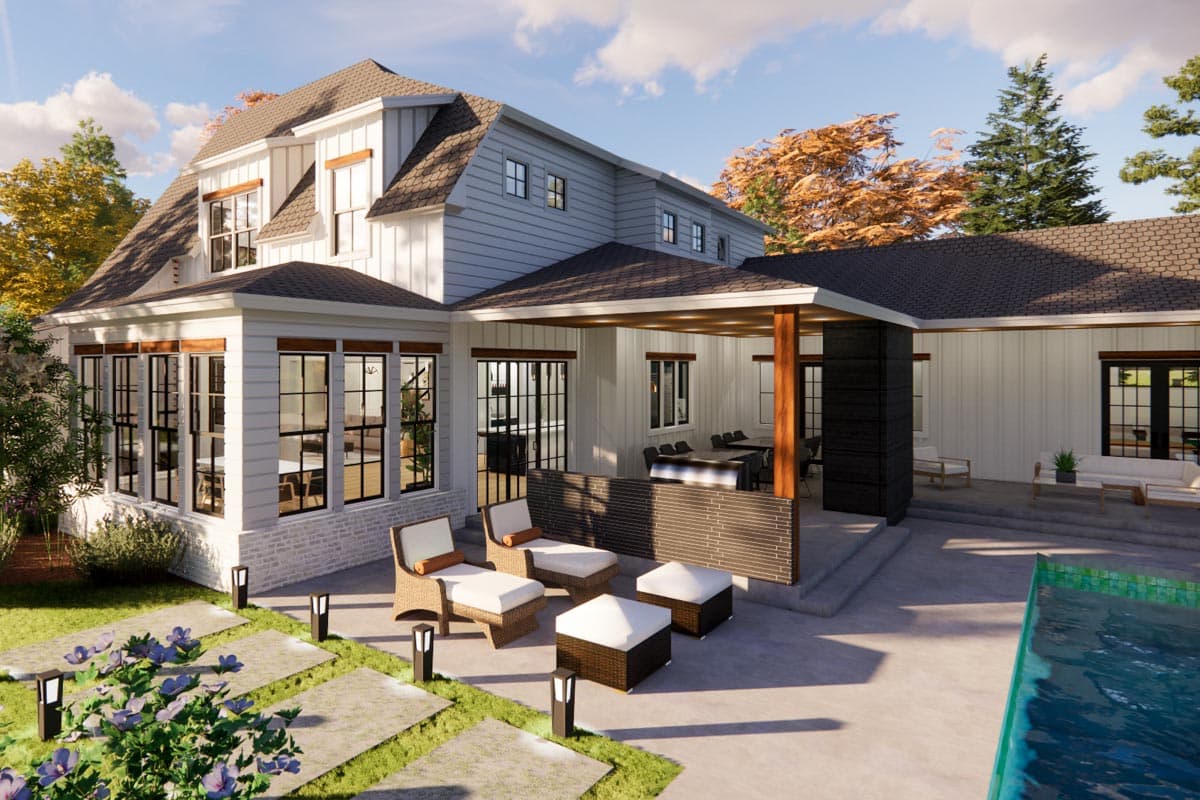 Plan 421530CHD: 4-Bed Transitional Home Plan Just Under 4,000 Square Feet  - Image #8 - European, New American, Transitional