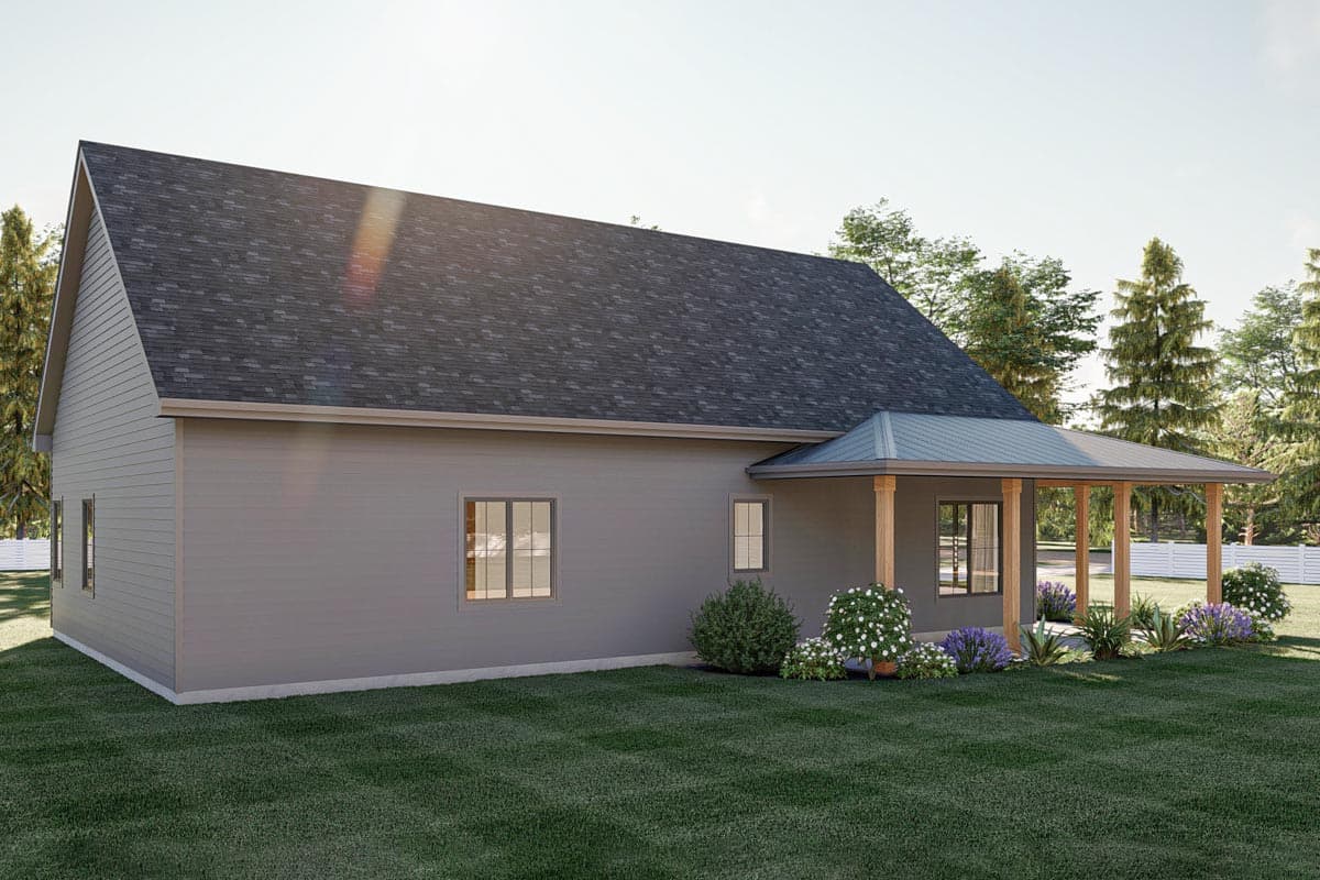 Plan 623260DJ:  Barndominium-Style Farmhouse Plan with a 3-Car Garage - 1691 Square Foot - Image #6 - Barndominium, Country, Farmhouse, Modern Farmhouse, Rustic, Traditional