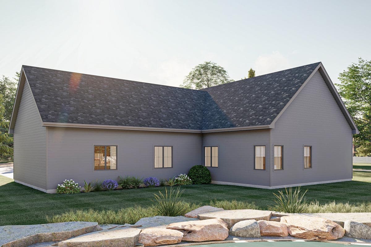 Plan 623260DJ:  Barndominium-Style Farmhouse Plan with a 3-Car Garage - 1691 Square Foot - Image #7 - Barndominium, Country, Farmhouse, Modern Farmhouse, Rustic, Traditional