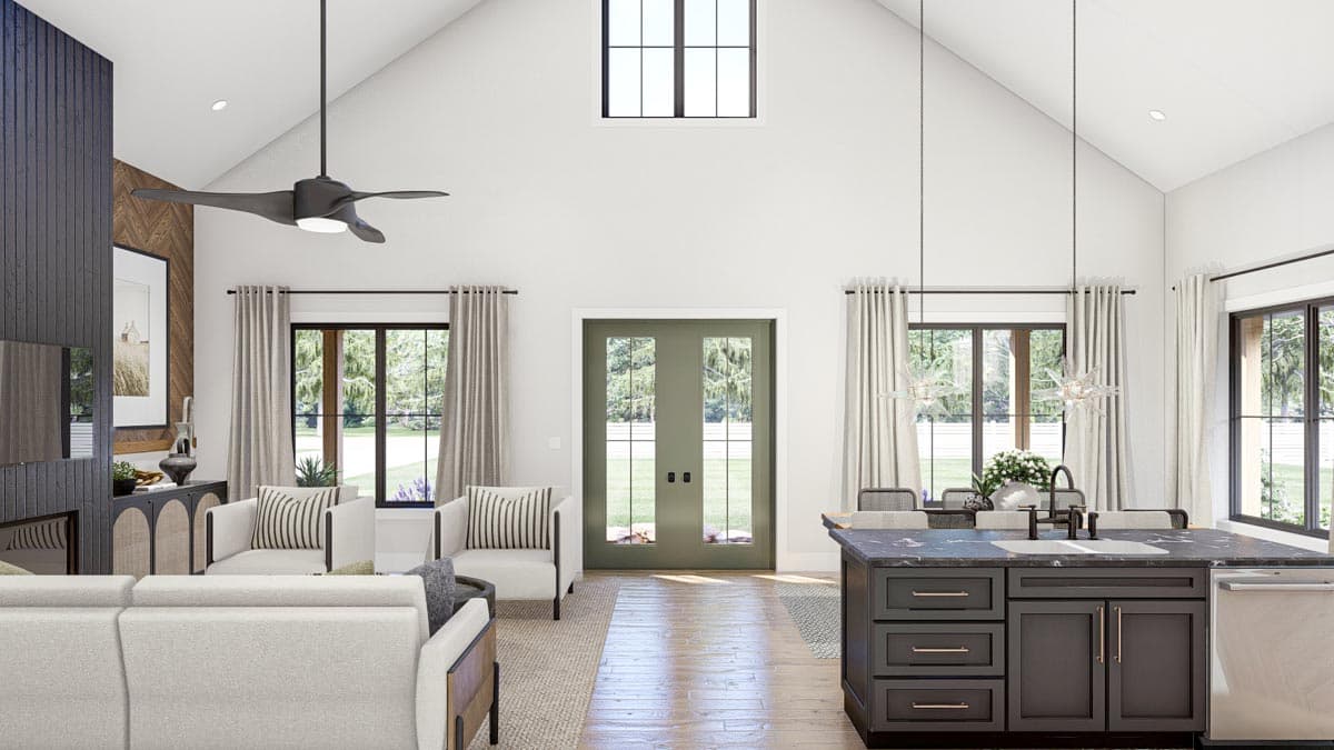 Plan 623260DJ:  Barndominium-Style Farmhouse Plan with a 3-Car Garage - 1691 Square Foot - Image #10 - Barndominium, Country, Farmhouse, Modern Farmhouse, Rustic, Traditional