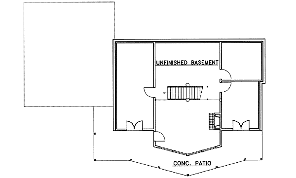 Plan 35356GH: 3-Bed Rustic House Plan with Large Rear Deck - 2281 Sq Ft - Floor Plan - Basement - Northwest, Vacation
