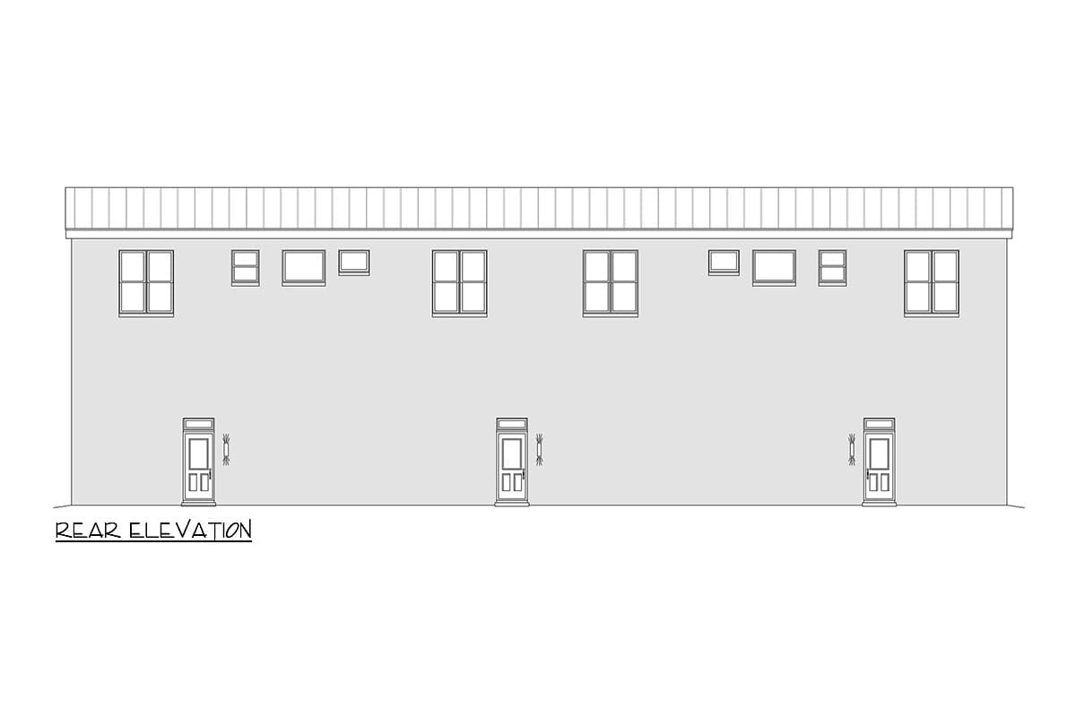 Plan 680167VR: Modern Triplex House Plan with an RV Garage - Image #4 - Contemporary, Mid Century Modern, Modern