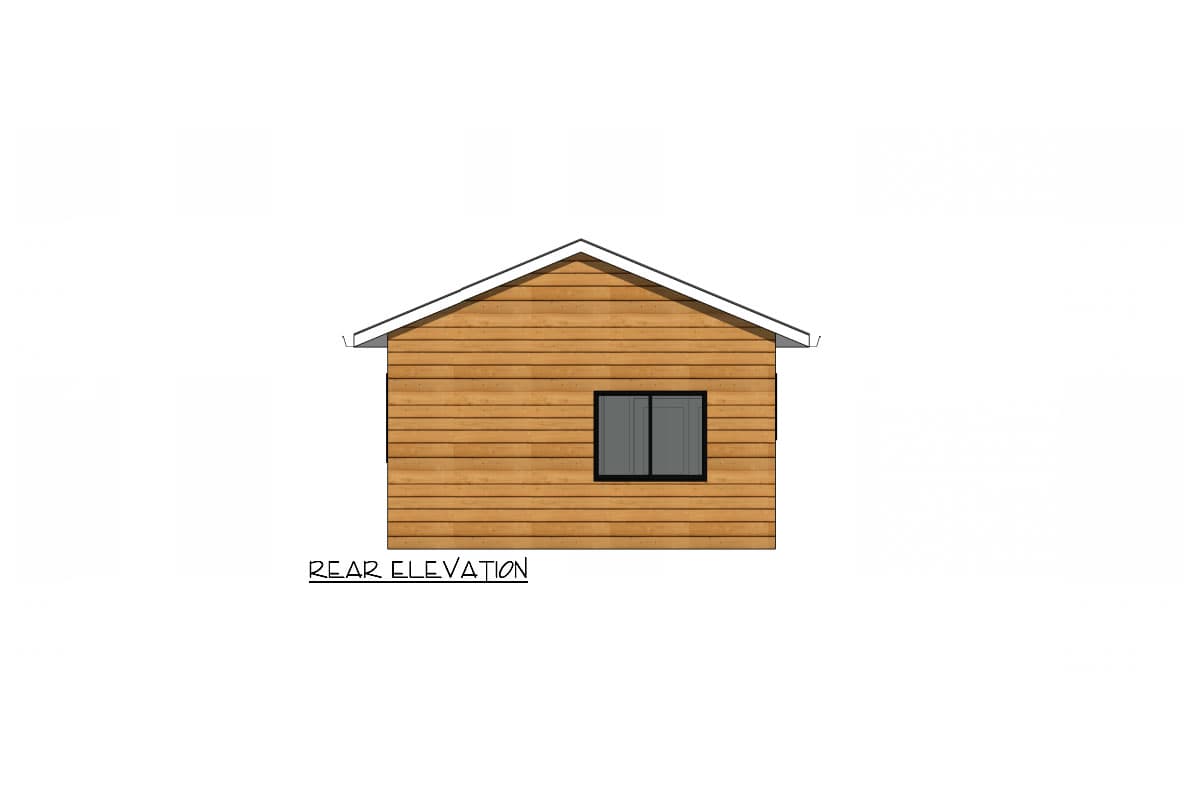 Plan 420094WNT: 476 Square Foot ADU with 6-Foot-Deep Porch - Image #4 - Cabin, Cottage, Country, Northwest, Ranch, Rustic