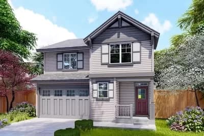 1419 Square Foot 3 Bed Craftsman with 2-Car Garage