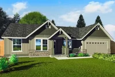 2832 Square Foot Craftsman Rambler with Finished Walkout Basement