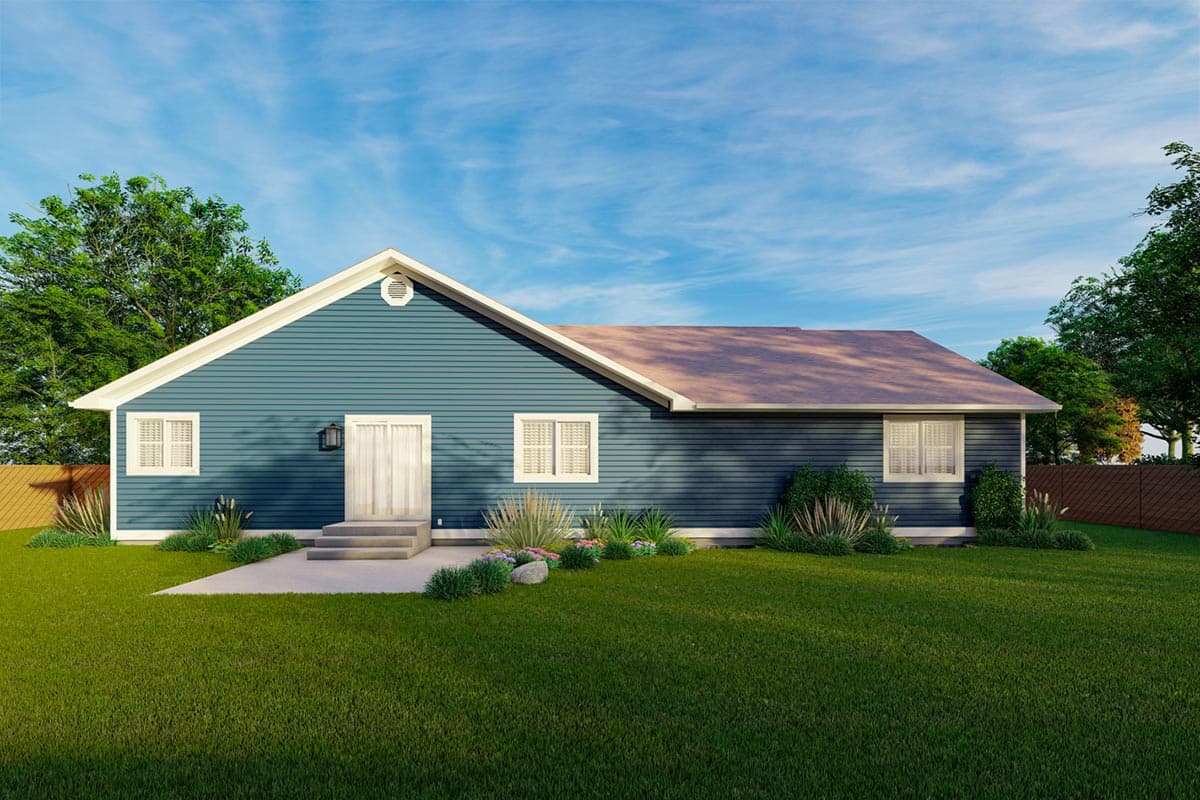 Plan 61448UT: 1660 Square Foot 3 Bed Traditional One-Story House Plan - Image #4 - Ranch, Traditional