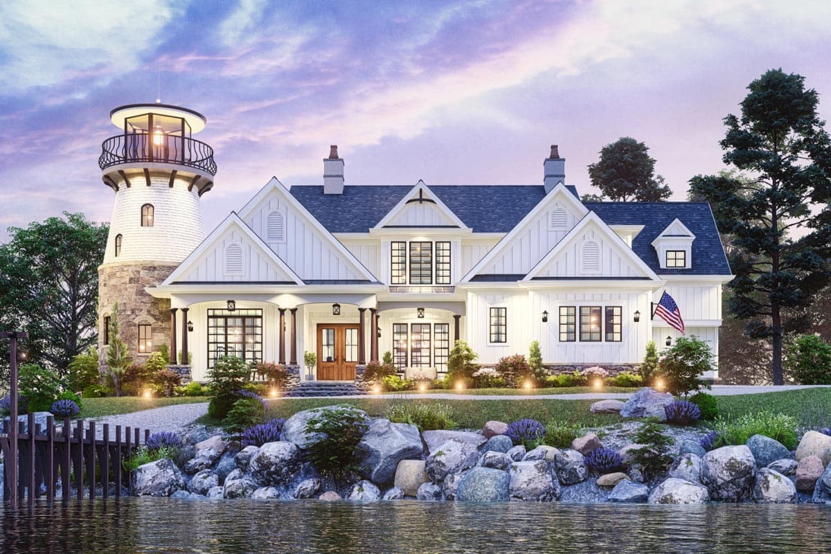 Plan 25810GE: Shingle Style Home Plan with Lighthouse and Upper Level Bonus Room - Image #10 - Beach, Coastal, Coastal Contemporary, Craftsman, New American, Shingle