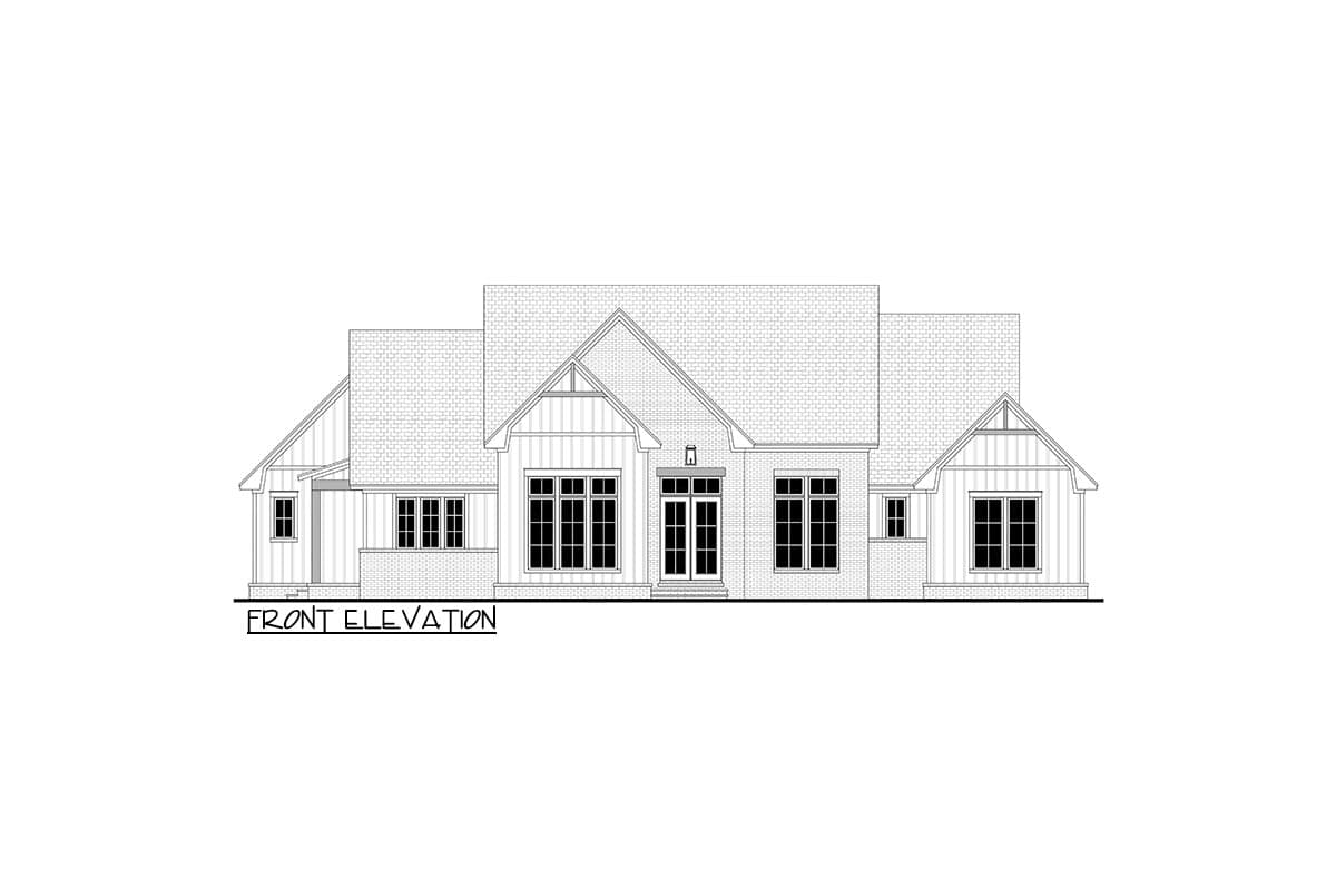 Plan 51943HZ: 4-Bed Transitional Modern Farmhouse Plan with Oversized 3-Car Garage - Image #6 - Contemporary, Country, Modern Farmhouse, New American, Traditional, Transitional