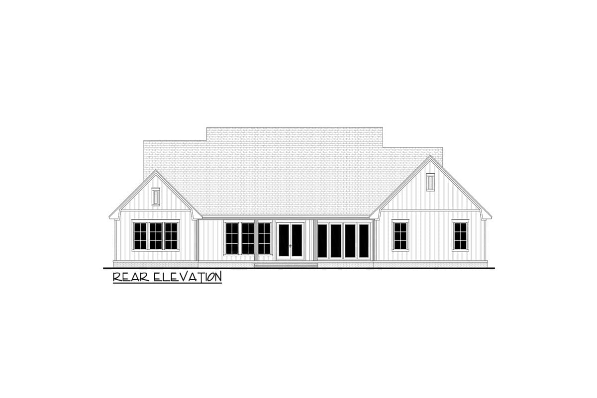 Plan 51943HZ: 4-Bed Transitional Modern Farmhouse Plan with Oversized 3-Car Garage - Image #8 - Contemporary, Country, Modern Farmhouse, New American, Traditional, Transitional
