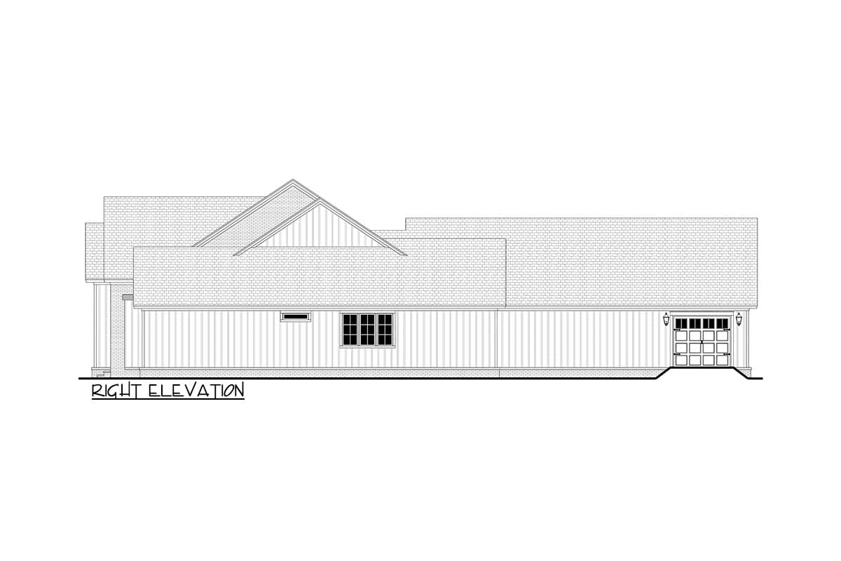 Plan 51943HZ: 4-Bed Transitional Modern Farmhouse Plan with Oversized 3-Car Garage - Image #9 - Contemporary, Country, Modern Farmhouse, New American, Traditional, Transitional