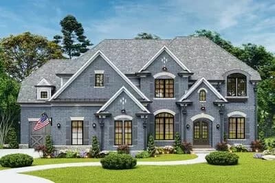 2-Story Southern Traditional House Plan with Keeping Room and Spacious Rear Porch