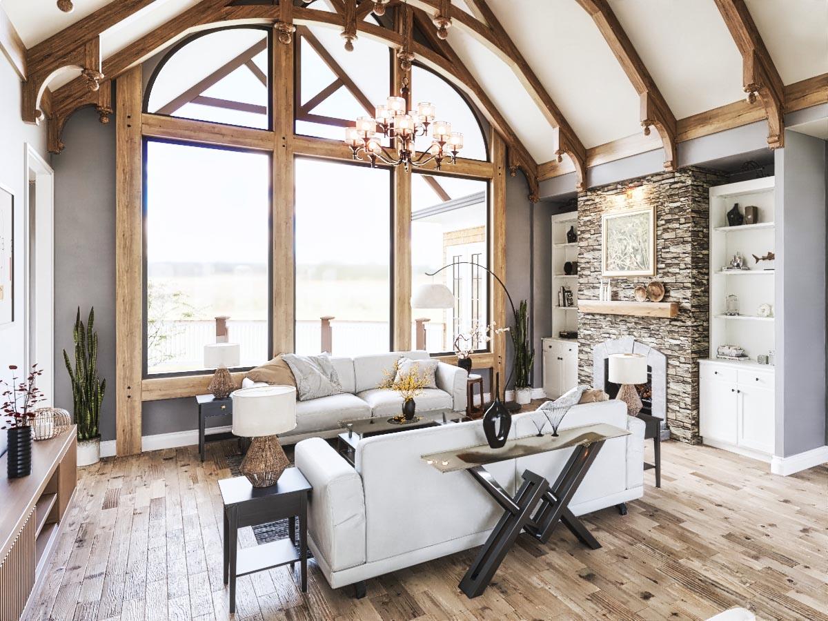 Plan 25812GE: 5,000 Square Foot Rustic Mountain Home Plan with Angled Garage - Image #11 - Country, Craftsman, Mountain, New American