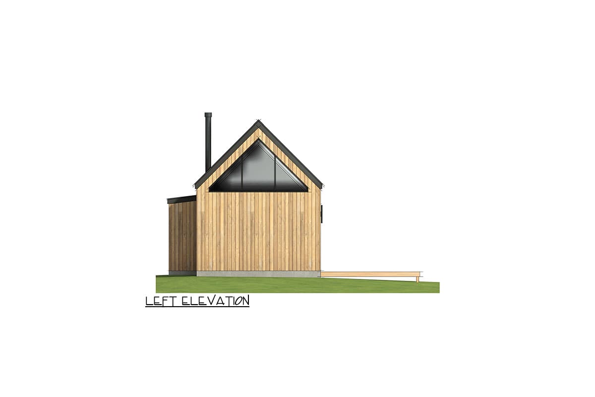 Plan 818066JSS: 1-Bedroom Scandinavian Style Cottage Home Plan or ADU - Image #7 - Cabin, Contemporary, Cottage, Modern, Scandinavian, Vacation