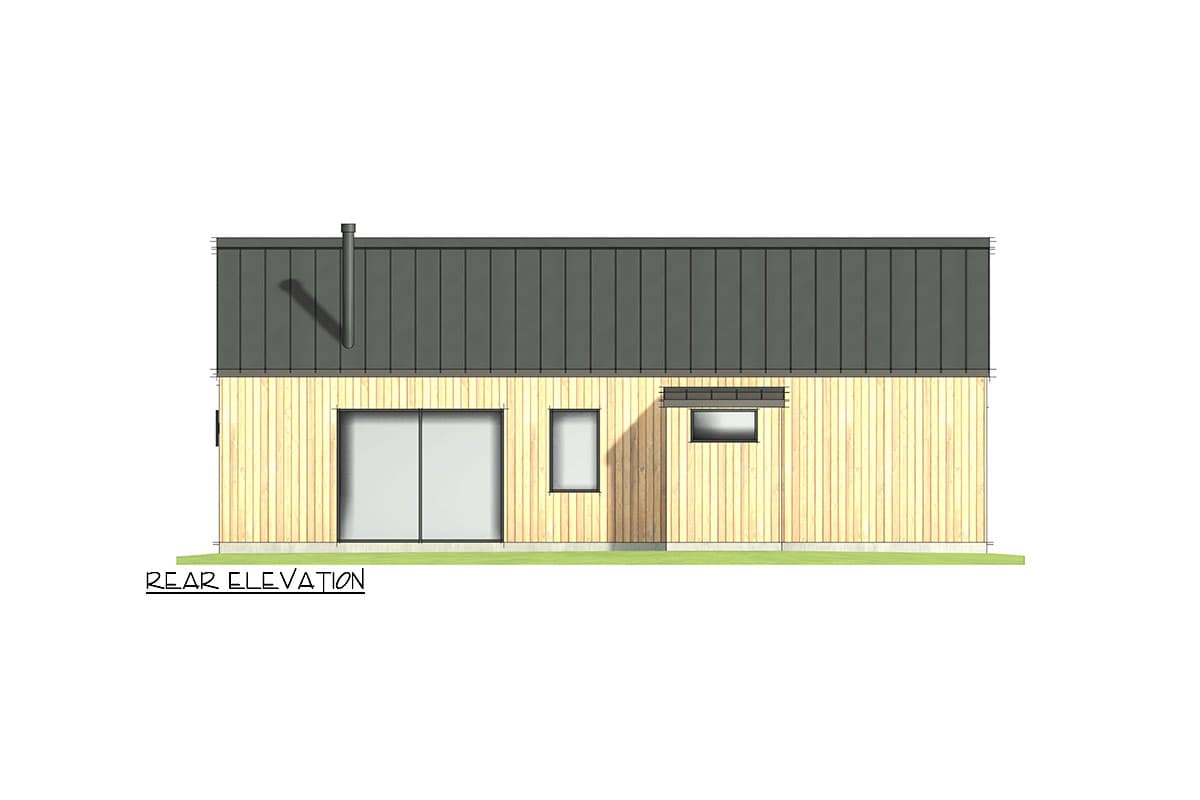 Plan 818066JSS: 1-Bedroom Scandinavian Style Cottage Home Plan or ADU - Image #8 - Cabin, Contemporary, Cottage, Modern, Scandinavian, Vacation